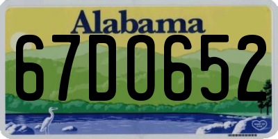 AL license plate 67DO652