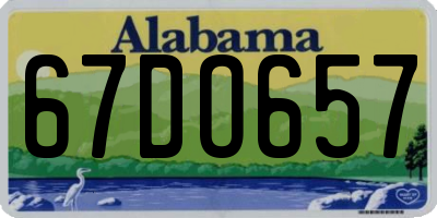 AL license plate 67DO657