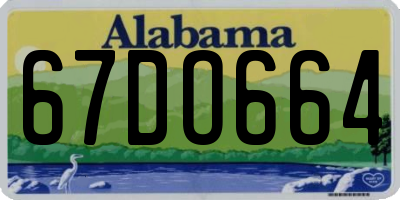 AL license plate 67DO664