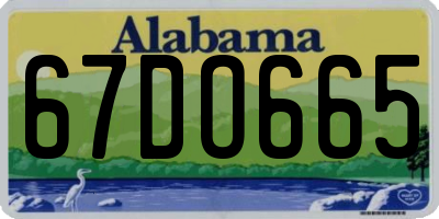 AL license plate 67DO665