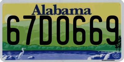 AL license plate 67DO669