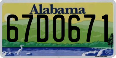 AL license plate 67DO671