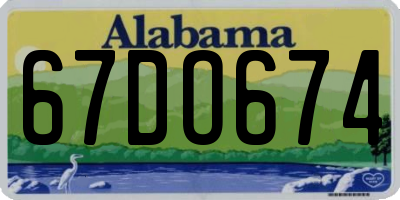 AL license plate 67DO674