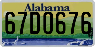 AL license plate 67DO676