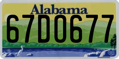 AL license plate 67DO677