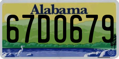AL license plate 67DO679