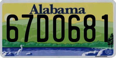 AL license plate 67DO681