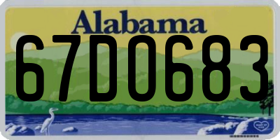 AL license plate 67DO683