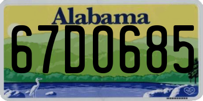 AL license plate 67DO685