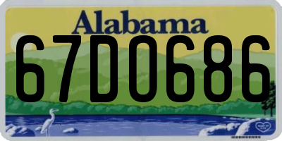 AL license plate 67DO686