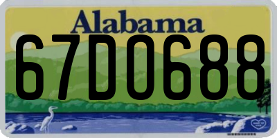 AL license plate 67DO688