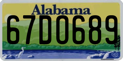 AL license plate 67DO689