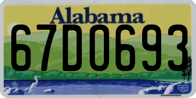 AL license plate 67DO693