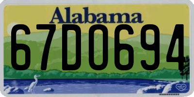 AL license plate 67DO694