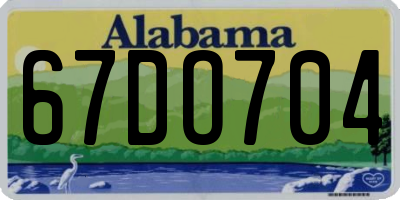 AL license plate 67DO704