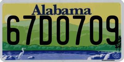 AL license plate 67DO709