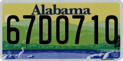 AL license plate 67DO710