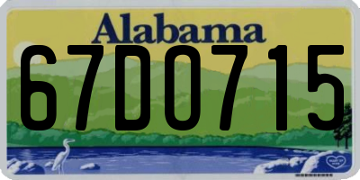 AL license plate 67DO715