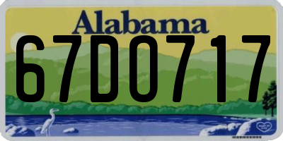 AL license plate 67DO717
