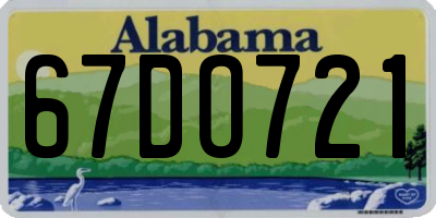 AL license plate 67DO721