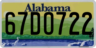 AL license plate 67DO722
