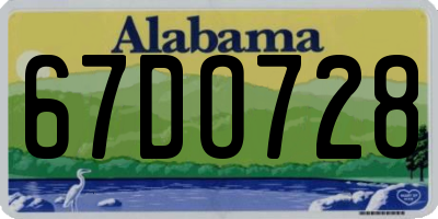 AL license plate 67DO728