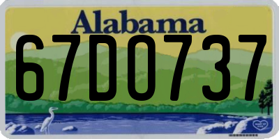 AL license plate 67DO737