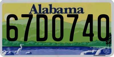 AL license plate 67DO740