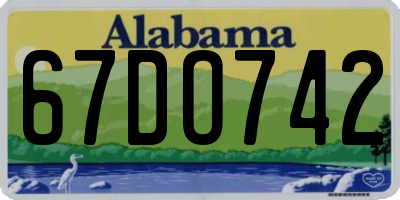 AL license plate 67DO742