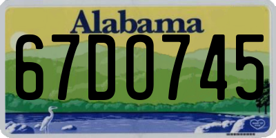 AL license plate 67DO745