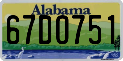 AL license plate 67DO751