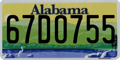 AL license plate 67DO755