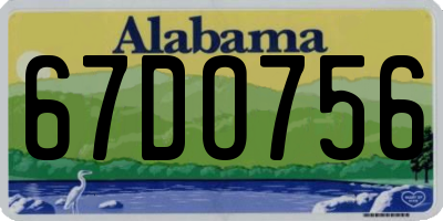 AL license plate 67DO756