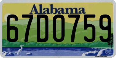 AL license plate 67DO759