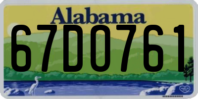 AL license plate 67DO761