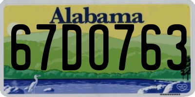 AL license plate 67DO763