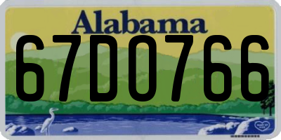 AL license plate 67DO766