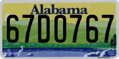 AL license plate 67DO767