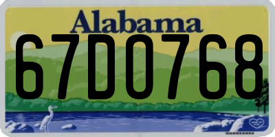 AL license plate 67DO768
