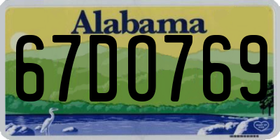 AL license plate 67DO769