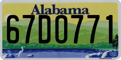 AL license plate 67DO771