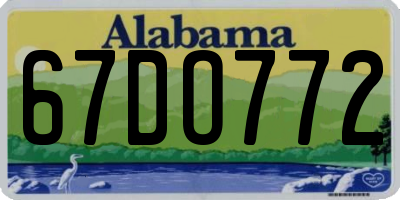 AL license plate 67DO772