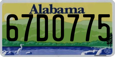 AL license plate 67DO775