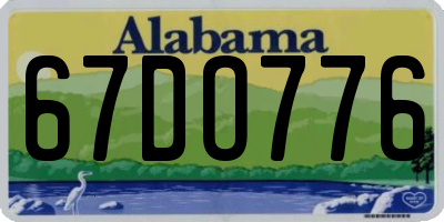 AL license plate 67DO776