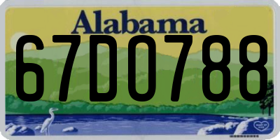 AL license plate 67DO788