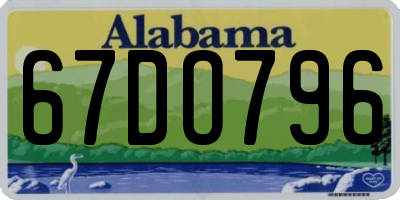 AL license plate 67DO796