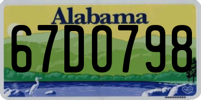 AL license plate 67DO798