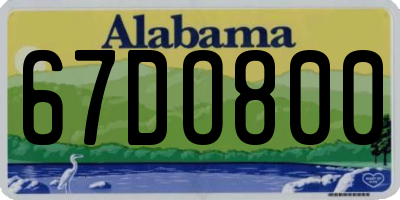 AL license plate 67DO800