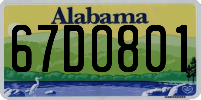 AL license plate 67DO801