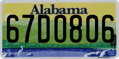 AL license plate 67DO806